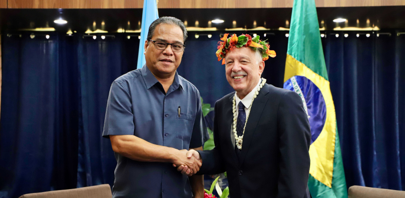 Presentation of Credentials Ceremony of His Excellency Ambassador Gilberto Fonseca Guimaraes De Moura of Brazil to the Federated States of Micronesia