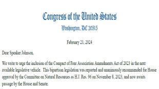 Letter to Speaker Johnson to Urge the Passage of the COFA  Amendments Act of 2023 Final
