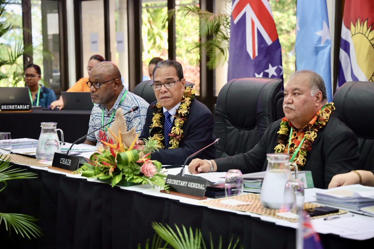 President Simina in Honiara for 54th Pacific Islands Leaders Meeting ...