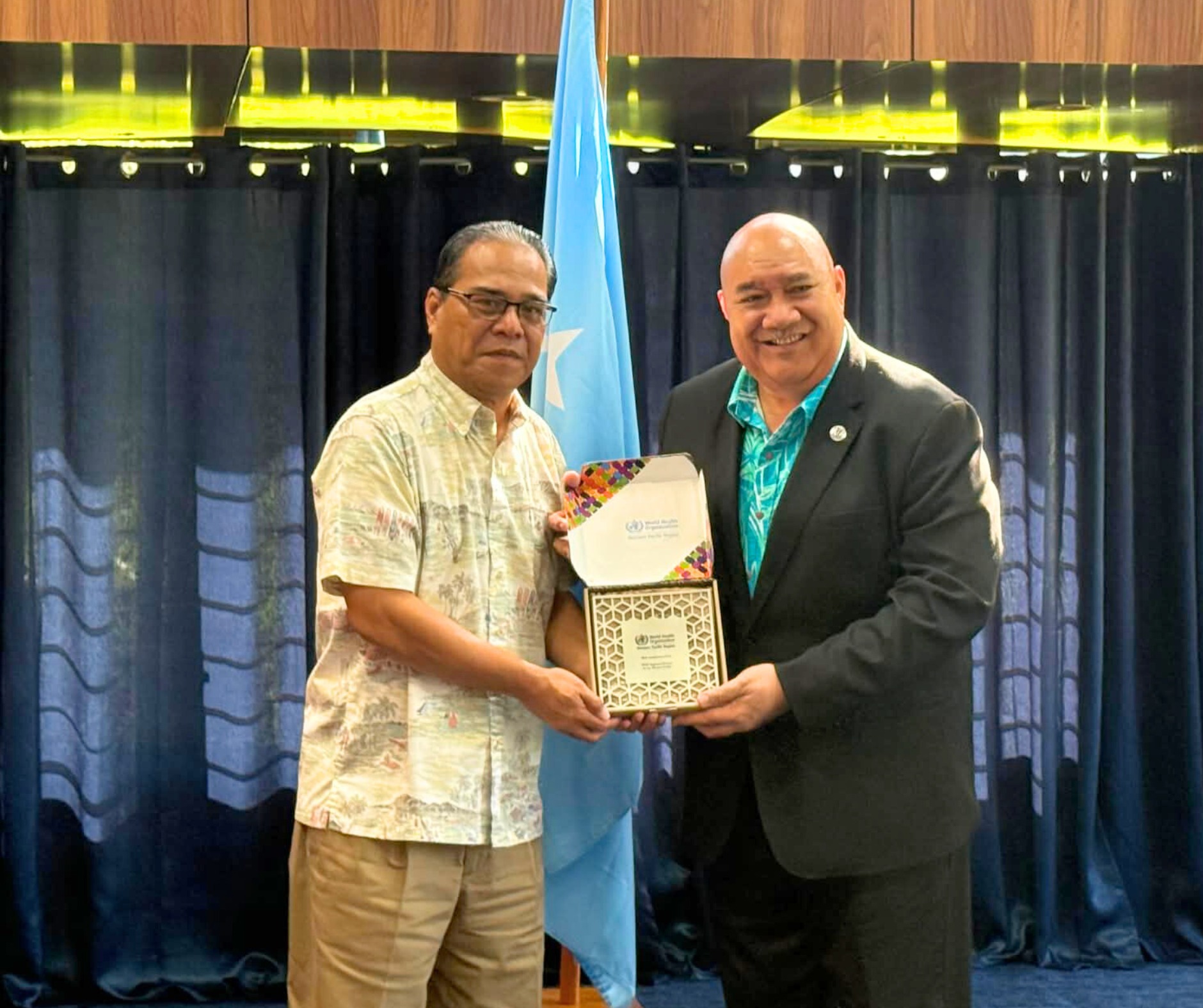 President Wesley W. Simina Receives Dr. Saia Ma’u Piukala, WHO Regional Director for the Western Pacific