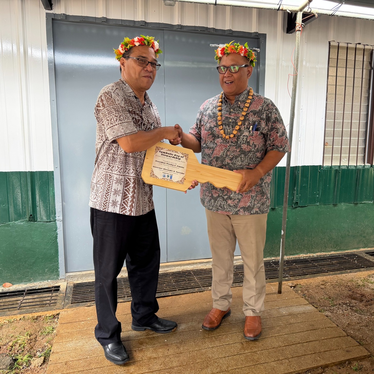 President Simina Hands Over Chuuk State Biosecurity Facility