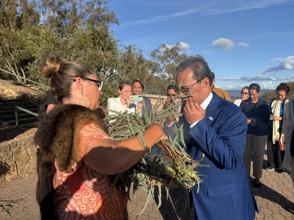 President Simina Arrives in Canberra with Traditional Welcome to Country Ceremony
