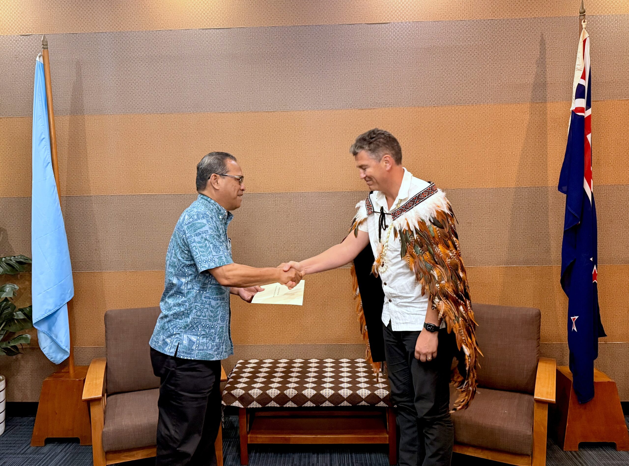 President Simina Receives Credentials of New Zealand Ambassador to the Federated States of Micronesia