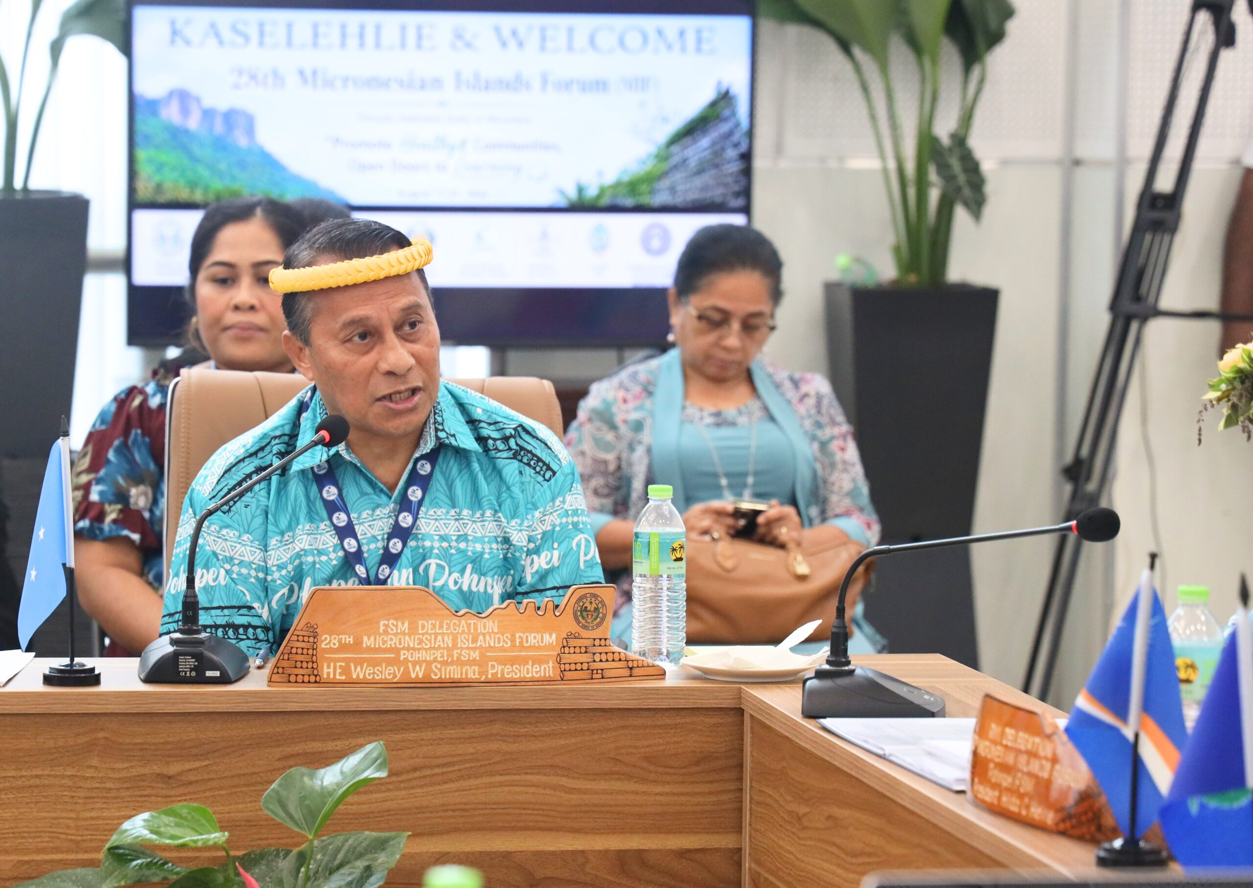 Vice President Palik Represents the FSM at the 28th Micronesian Islands Forum