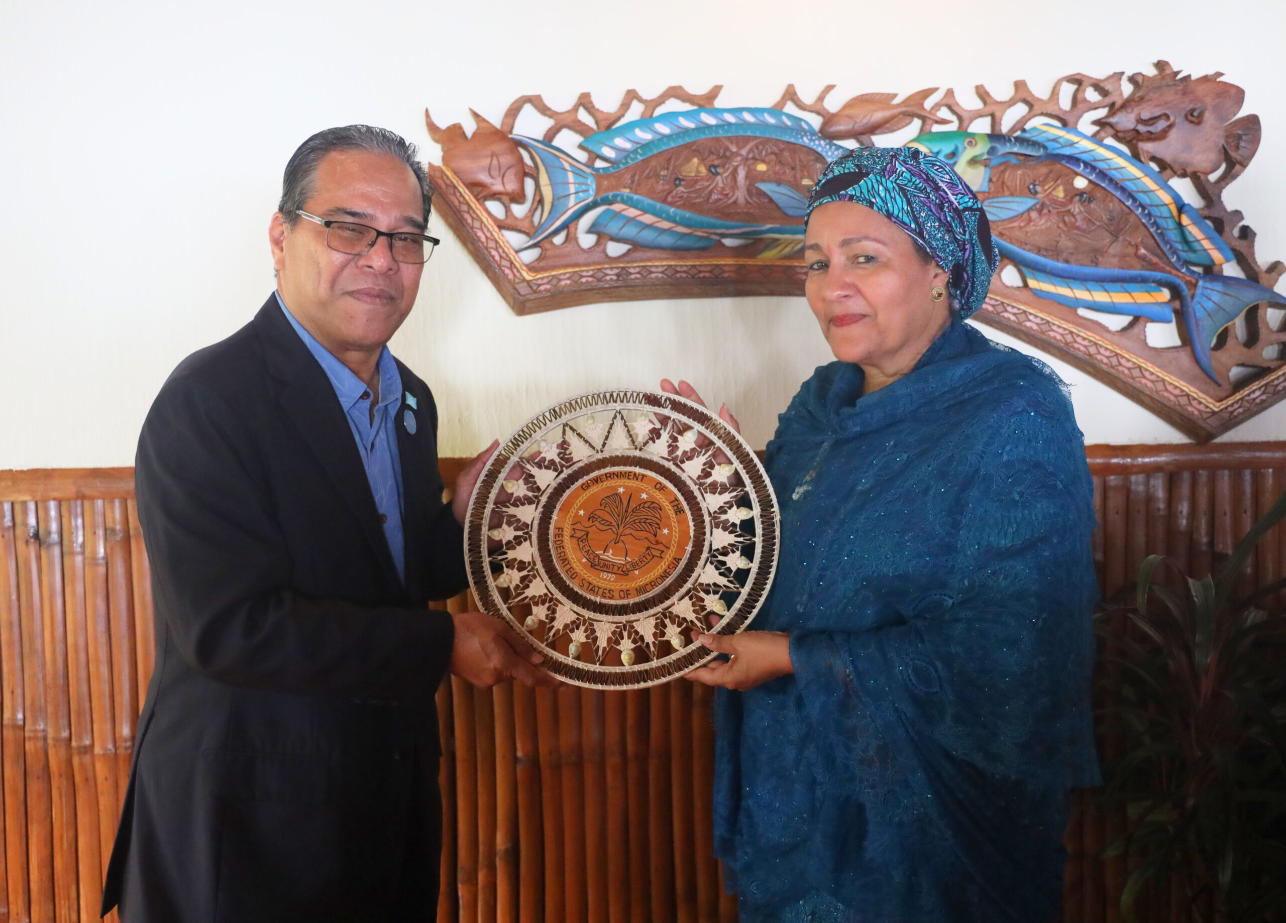 President Simina and UN Deputy Secretary-General Discuss FSM Priorities